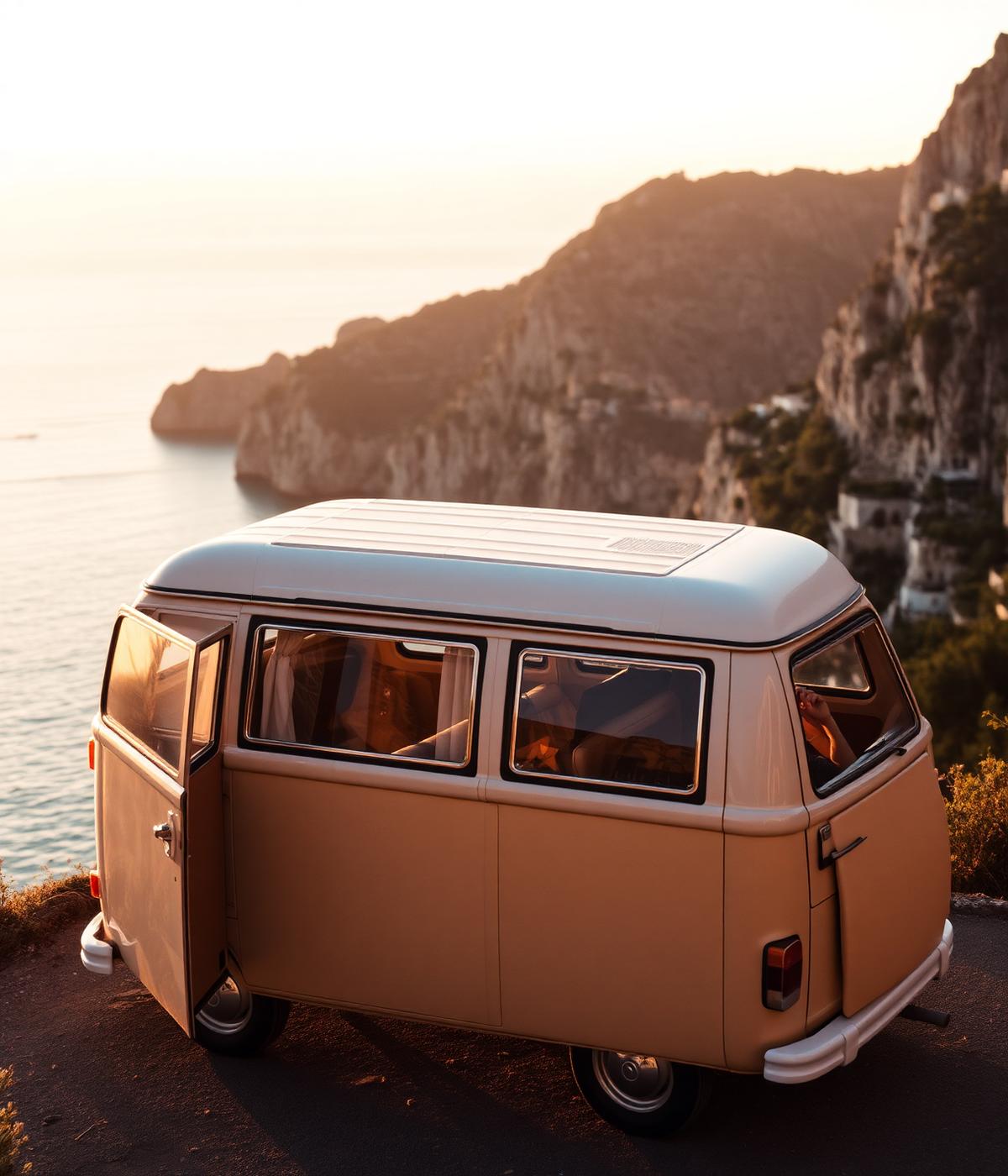 Amalfi im Camper: Sonnenaufgang um 5:41 Uhr.